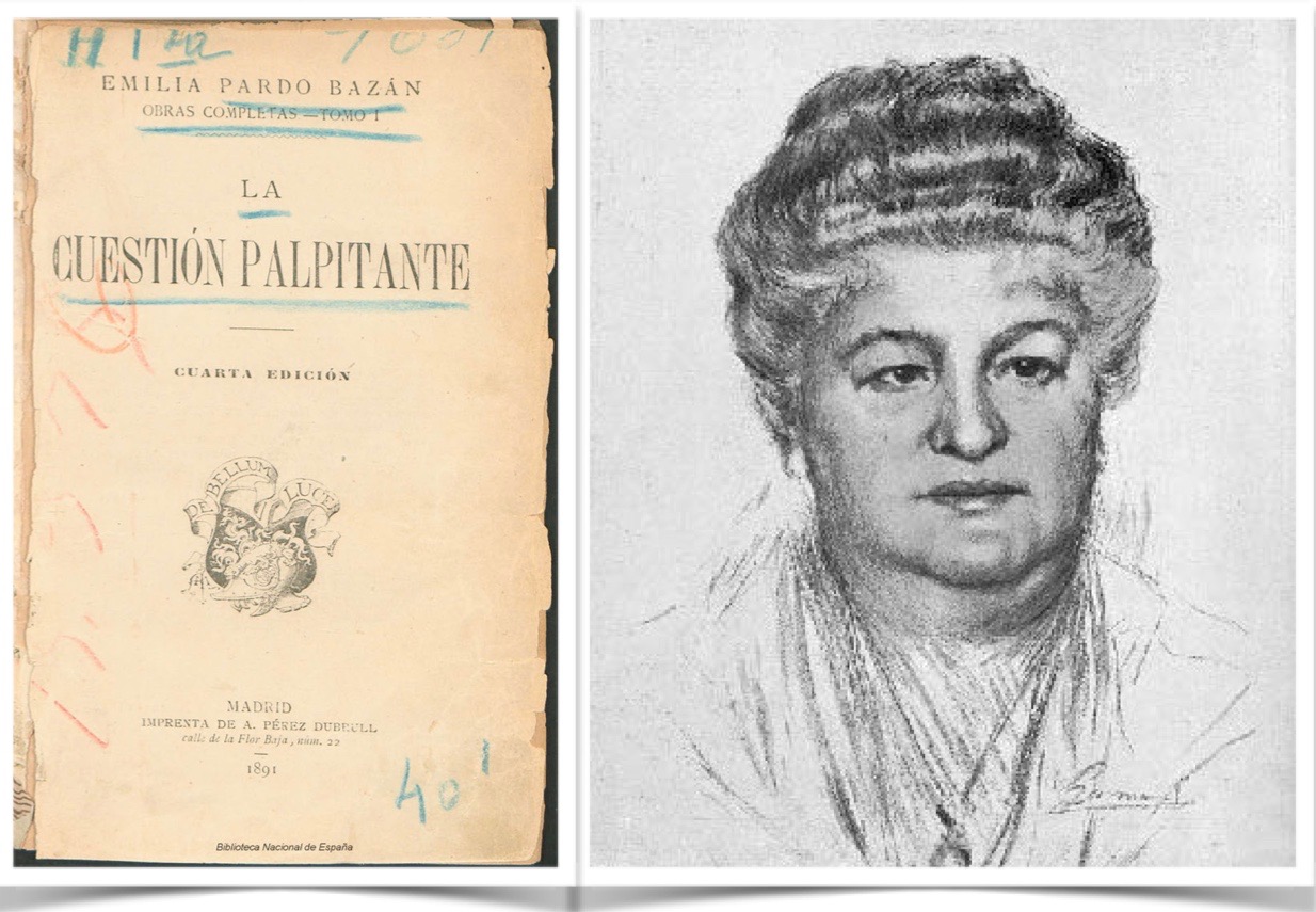 Emilia Pardo Bazán, escritora y periodista que introdujo el naturalismo en España.